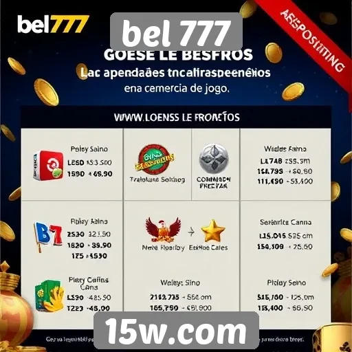 Benefícios das promoções no bel 777