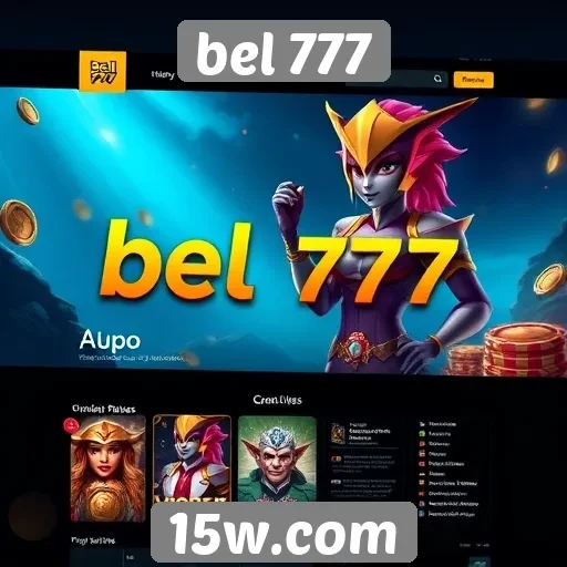 Interface do usuário e design do site bel 777